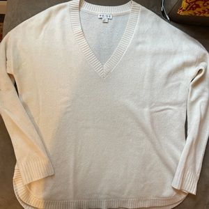 Reiss off white v neck sweater